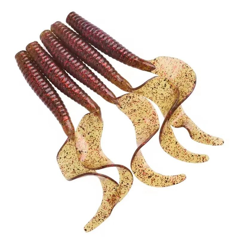 5pcs/Lot Worm Curly Soft Bait  - Fishing Lure Swimbait review and price