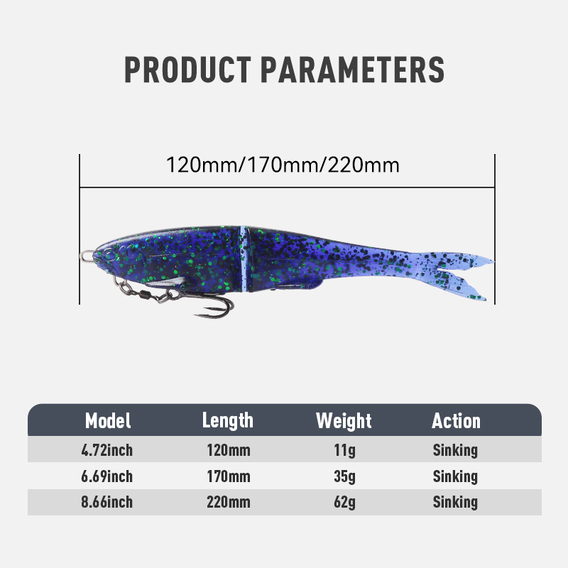 1pc Soft Jointed Swimbait Sink - Fishing Lure Popper review and price